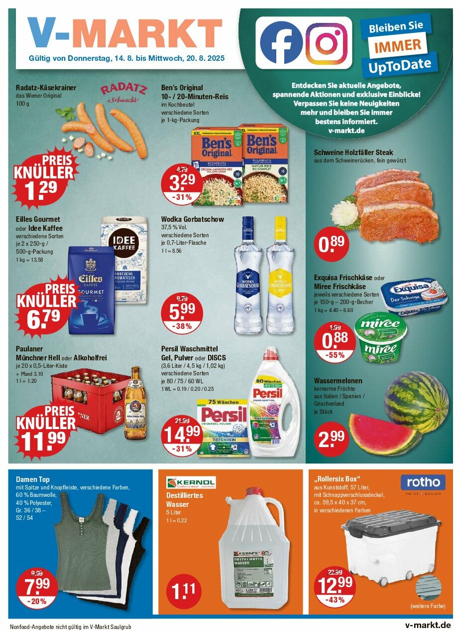 V-Markt - Hallertau-Prospekt gültig vom 14.08. bis 20.08.