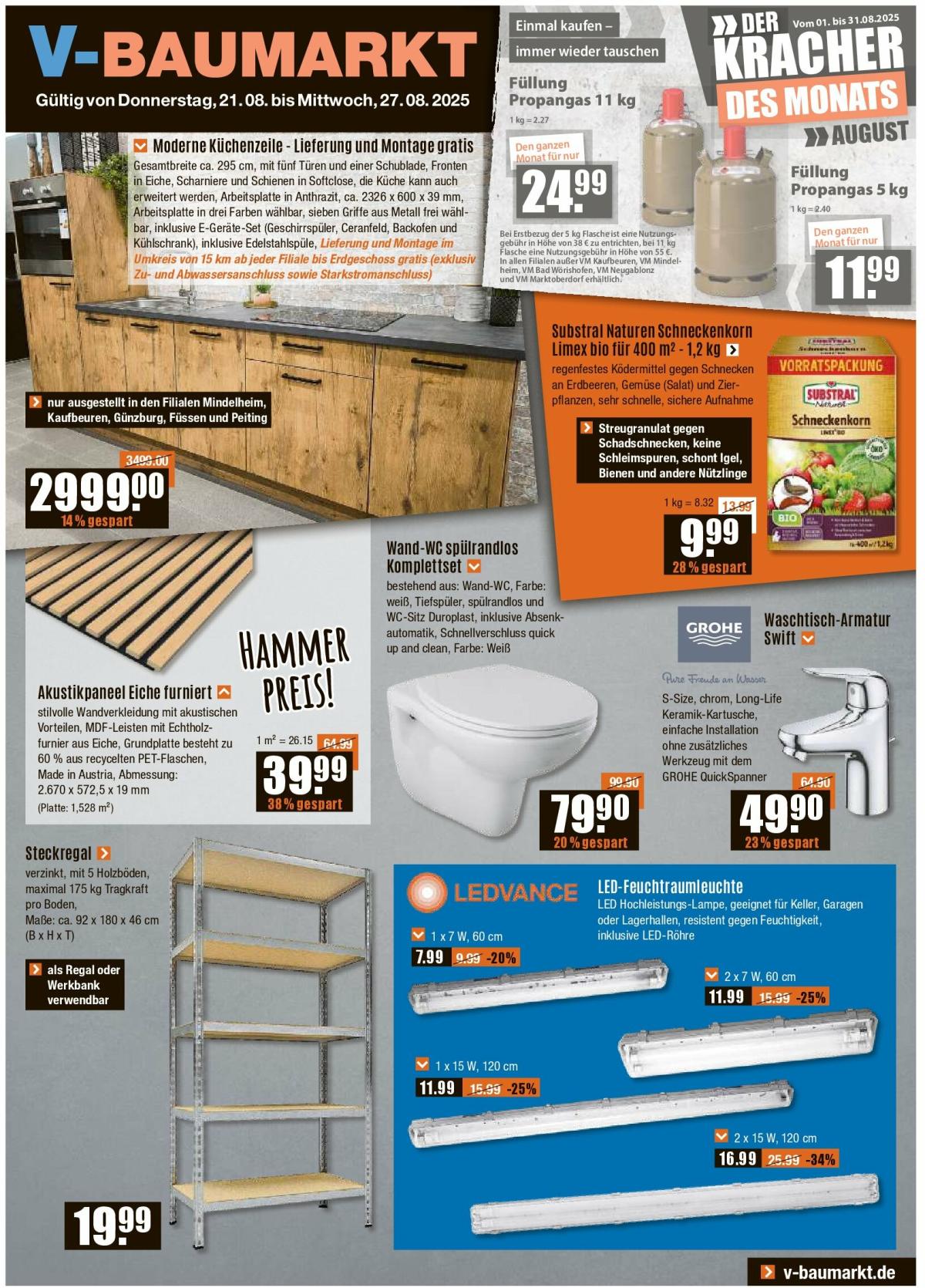 V-Baumarkt - Schwaben / Oberbayern-Prospekt gültig vom 21.08. bis 27.08.