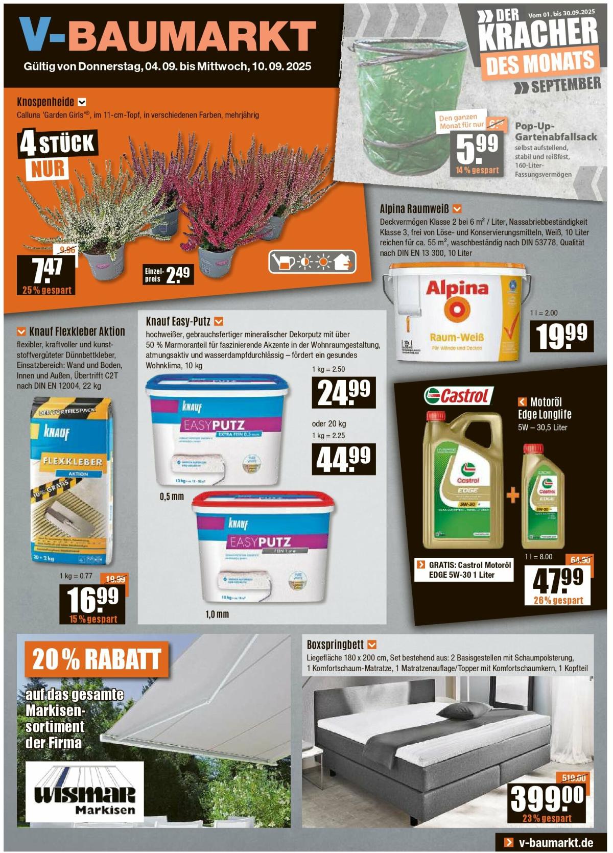V-Baumarkt - München-Prospekt gültig vom 04.09. bis 10.09.
