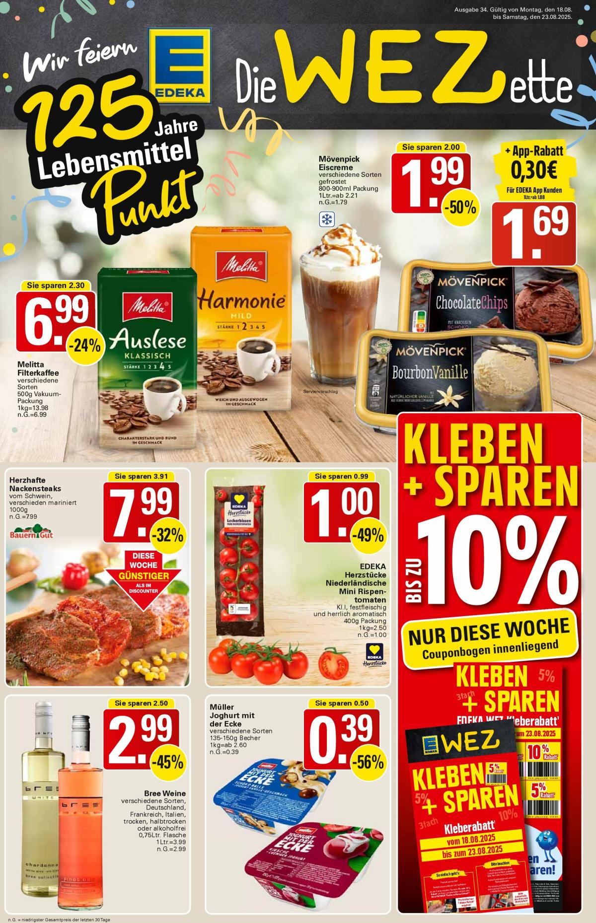 WEZ-Prospekt gültig vom 18.08. bis 23.08.