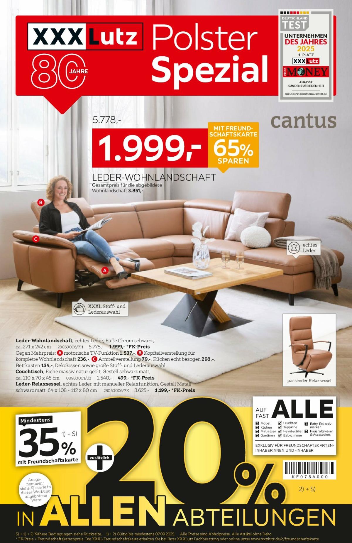 XXXlutz - Polster Spezial-Prospekt gültig vom 25.08. bis 31.08.