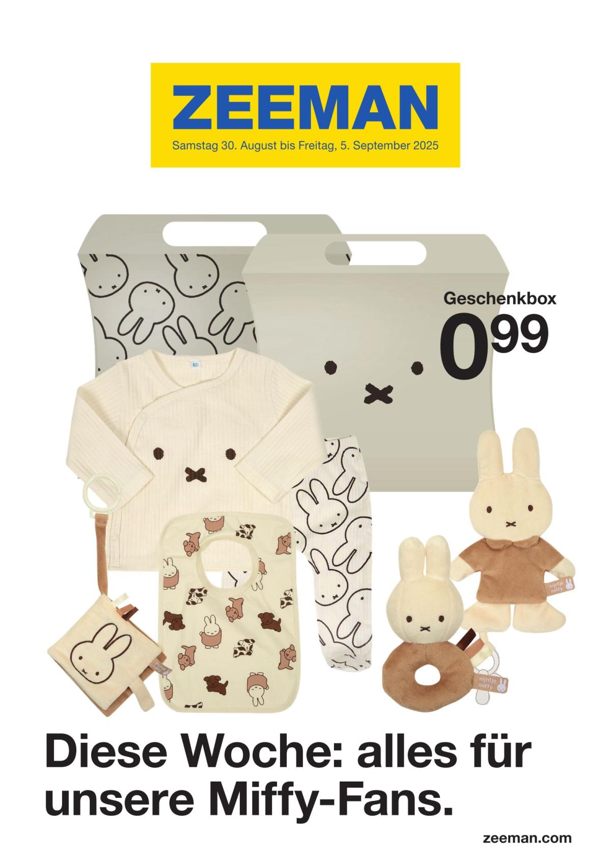 Zeeman - Miffy-Prospekt gültig vom 30.08. bis 05.09.