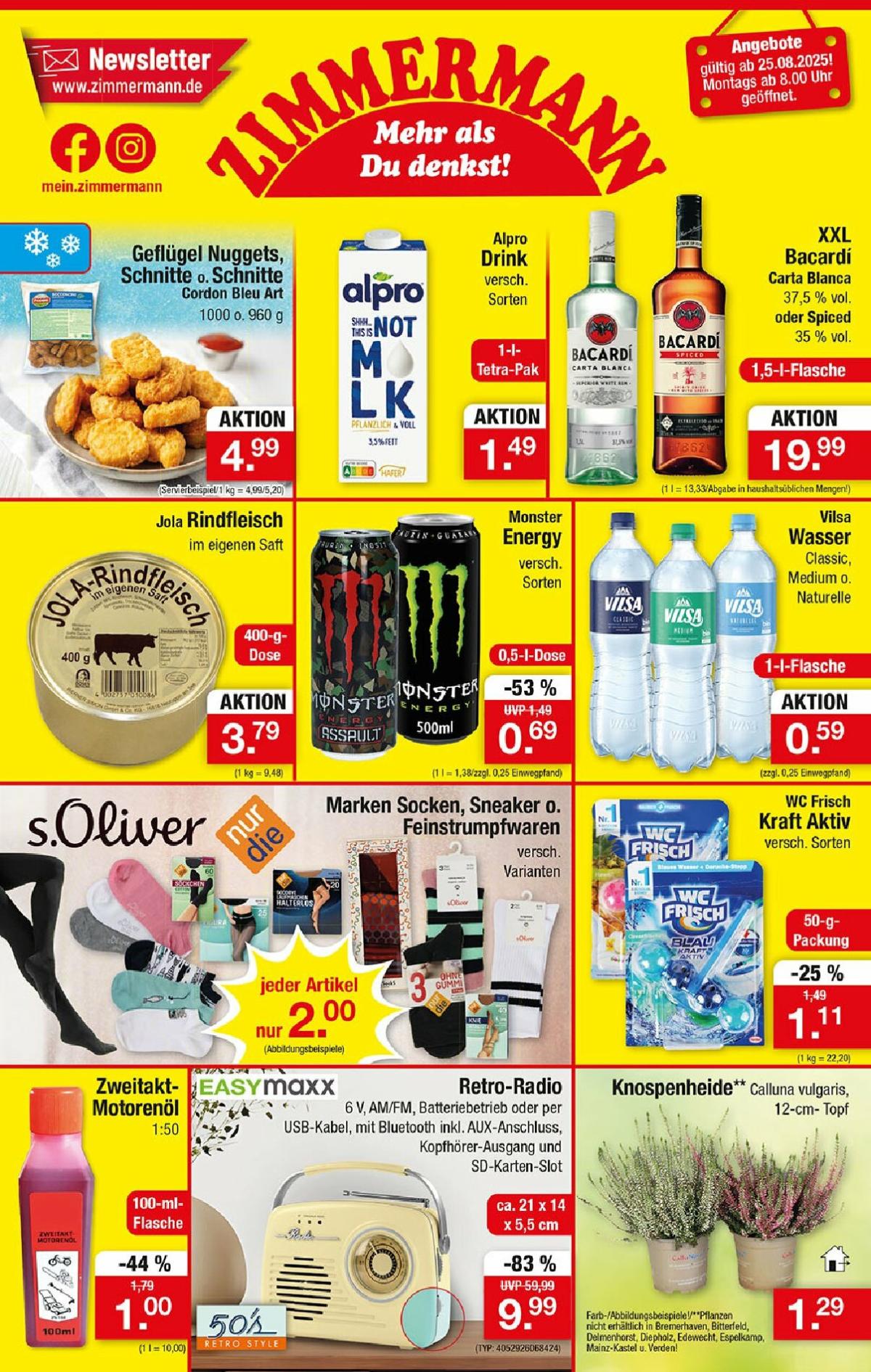Zimmermann-Prospekt gültig vom 25.08. bis 30.08.