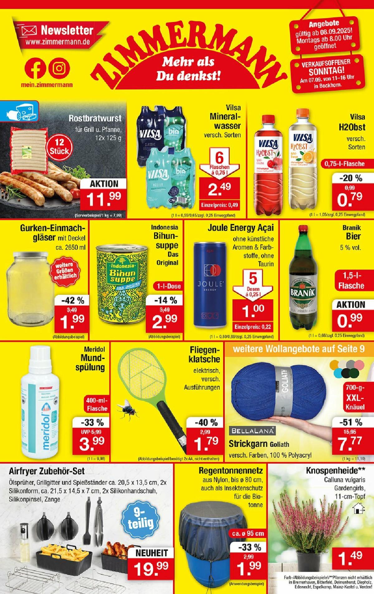 Zimmermann-Prospekt gültig vom 08.09. bis 13.09.
