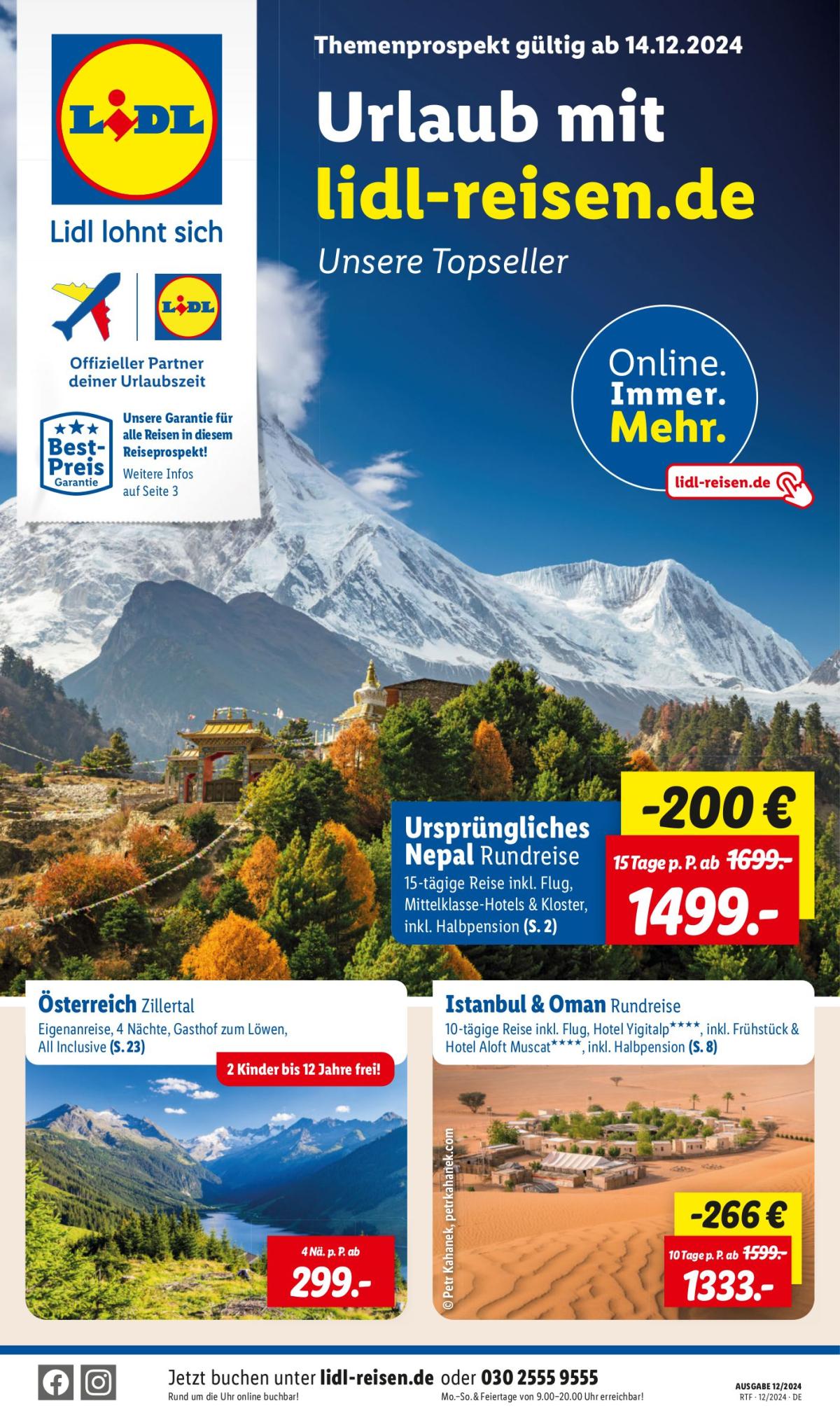 Lidl - Reisen-Prospekt gültig von 14.12. bis 31.12.