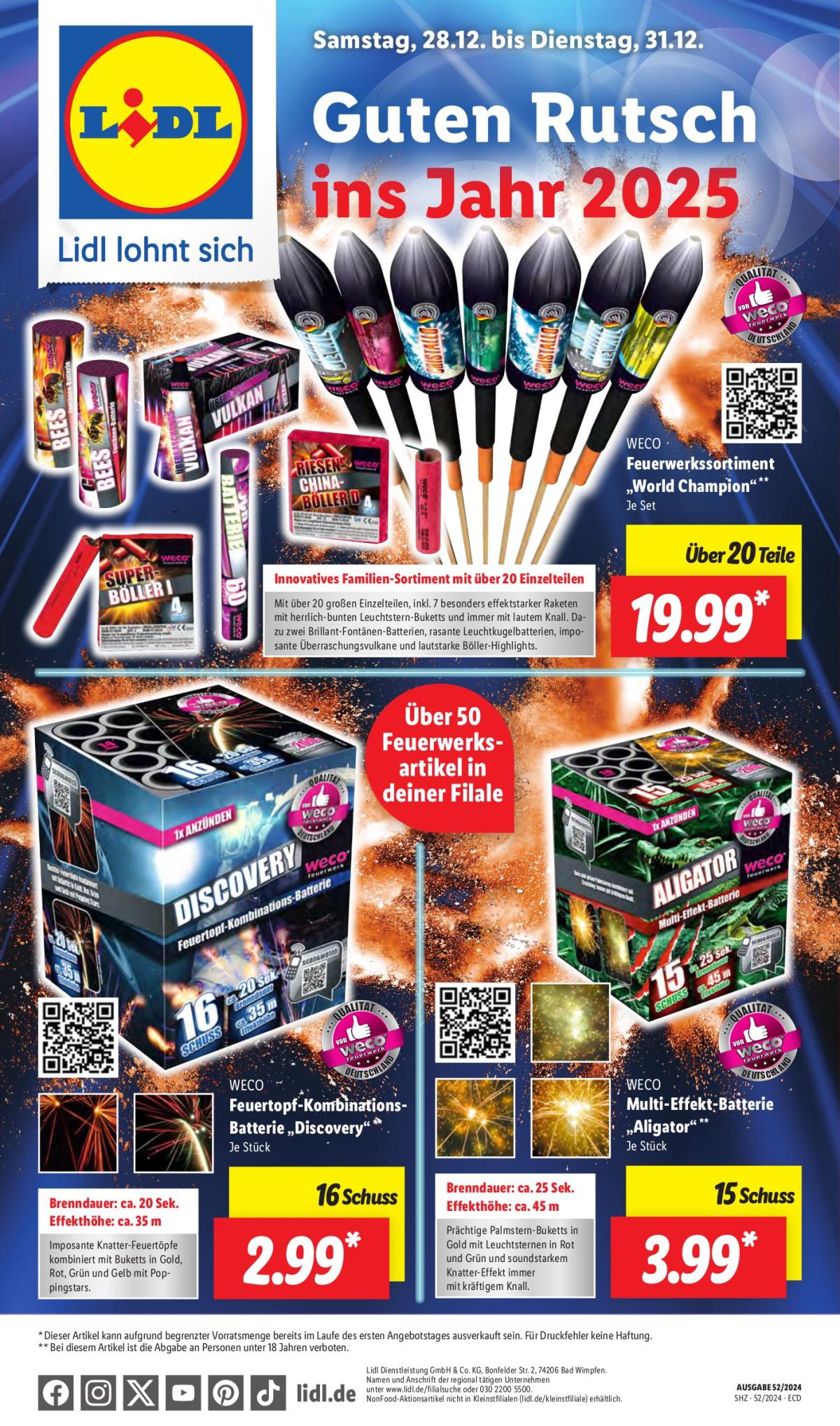 Lidl - Dein Silvester-Feuerwerk-Prospekt gültig von 28.12. bis 31.12.