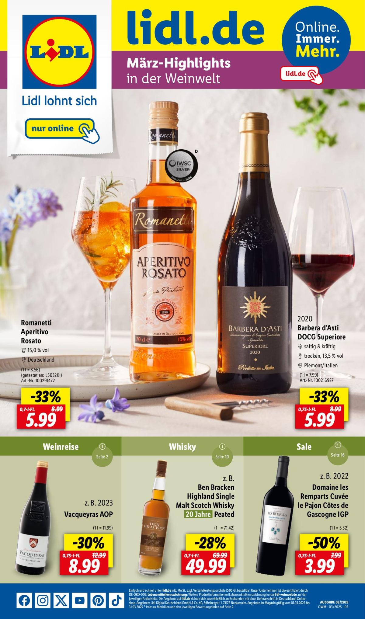 Lidl - Highlights in der Weinwelt-Prospekt gültig von 01.03. bis 31.03.