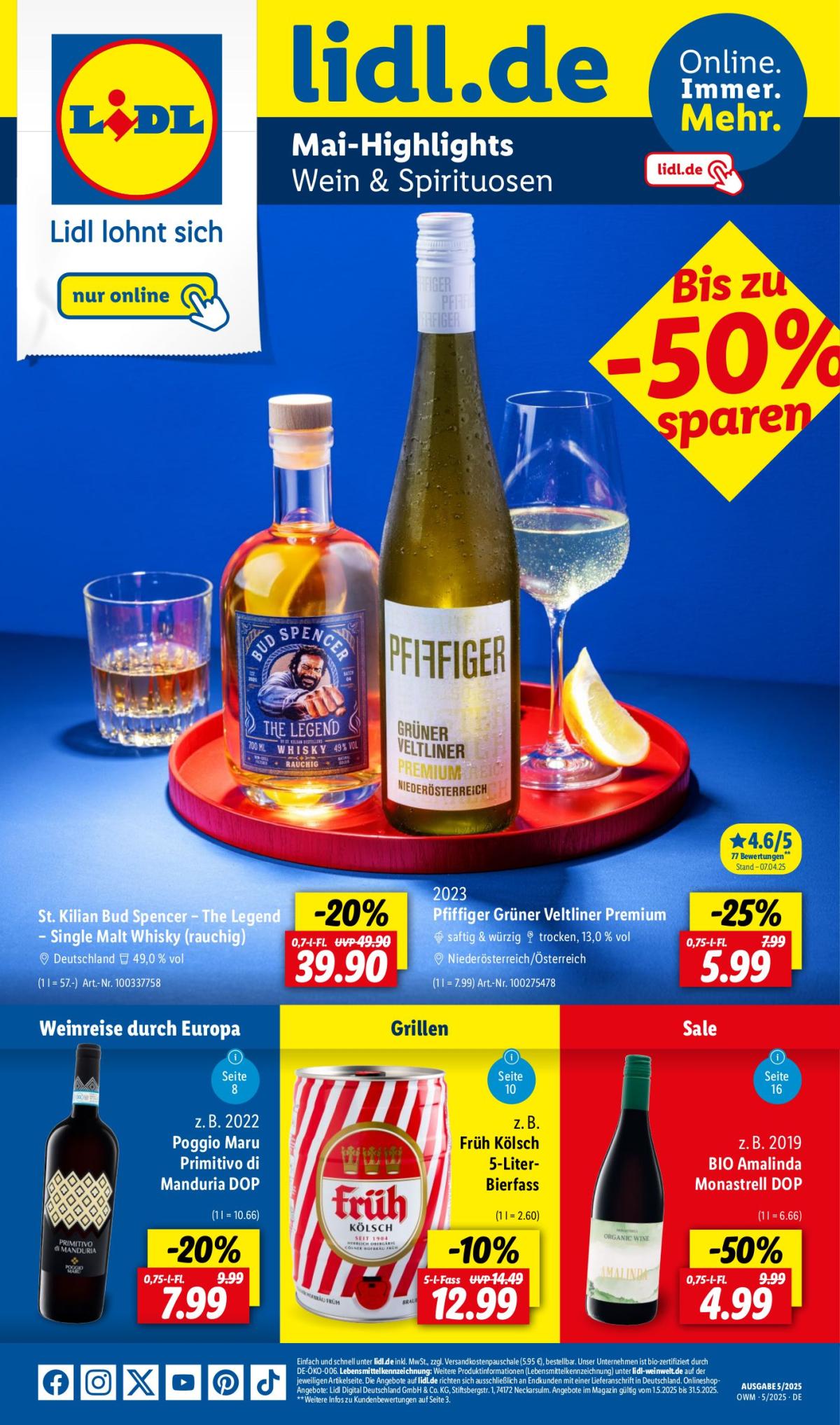 Lidl - Unsere Monats-Highlights-Prospekt gültig von 01.05. bis 31.05.