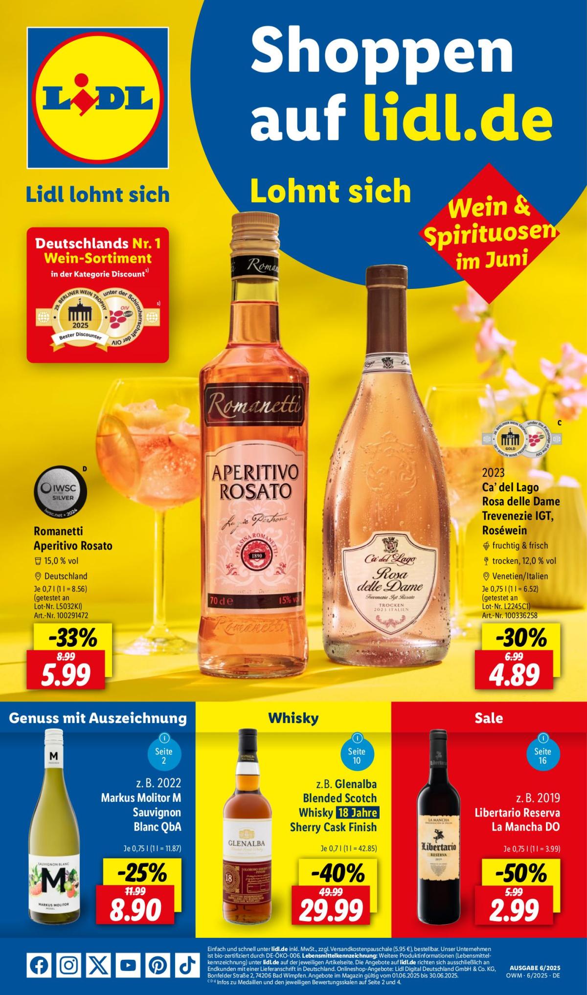 Lidl - Unsere Monats-Highlights-Prospekt gültig von 01.06. bis 30.06.