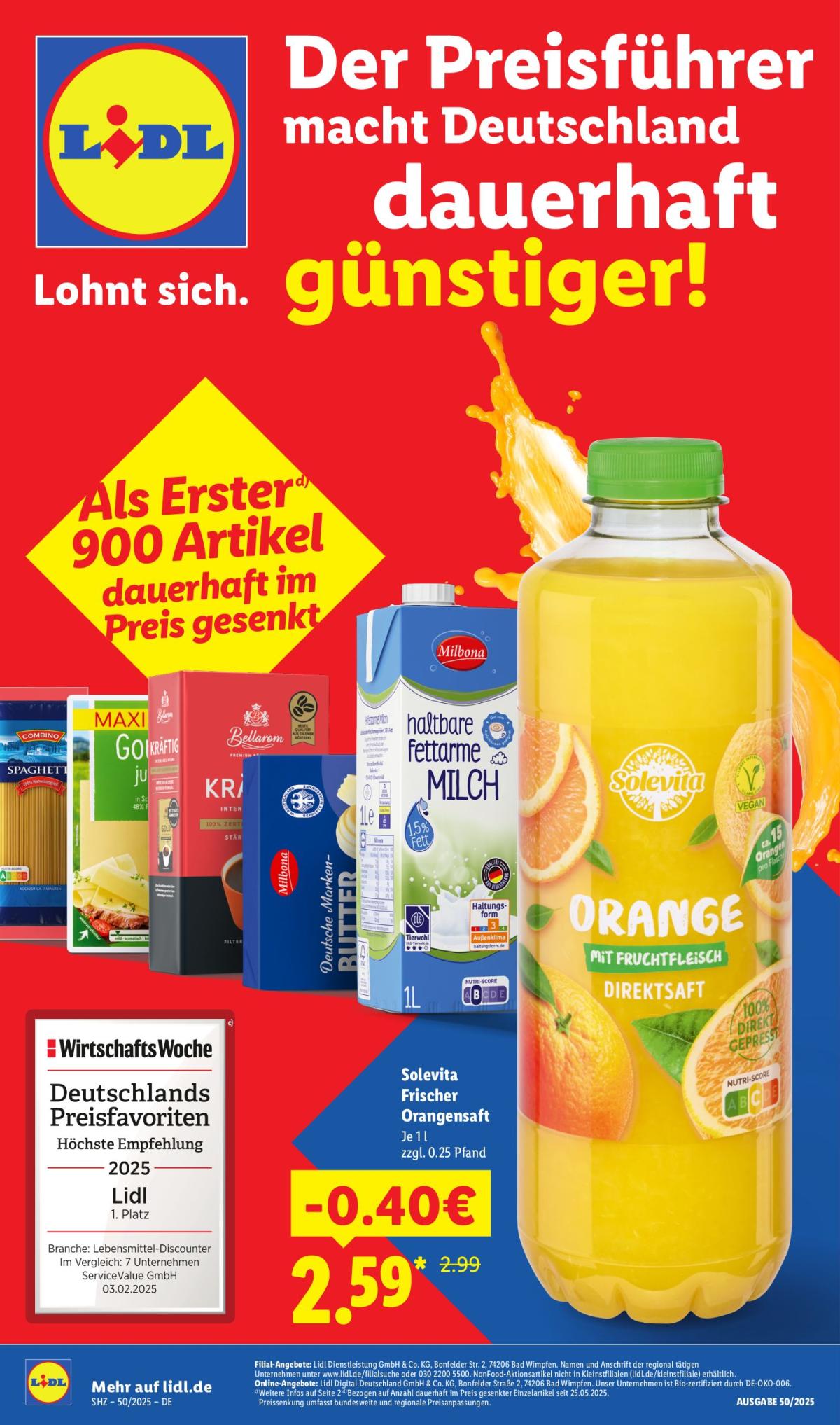 Lidl - Der Preisführer macht Deutschland-Prospekt gültig vom 08.12. bis 31.12.