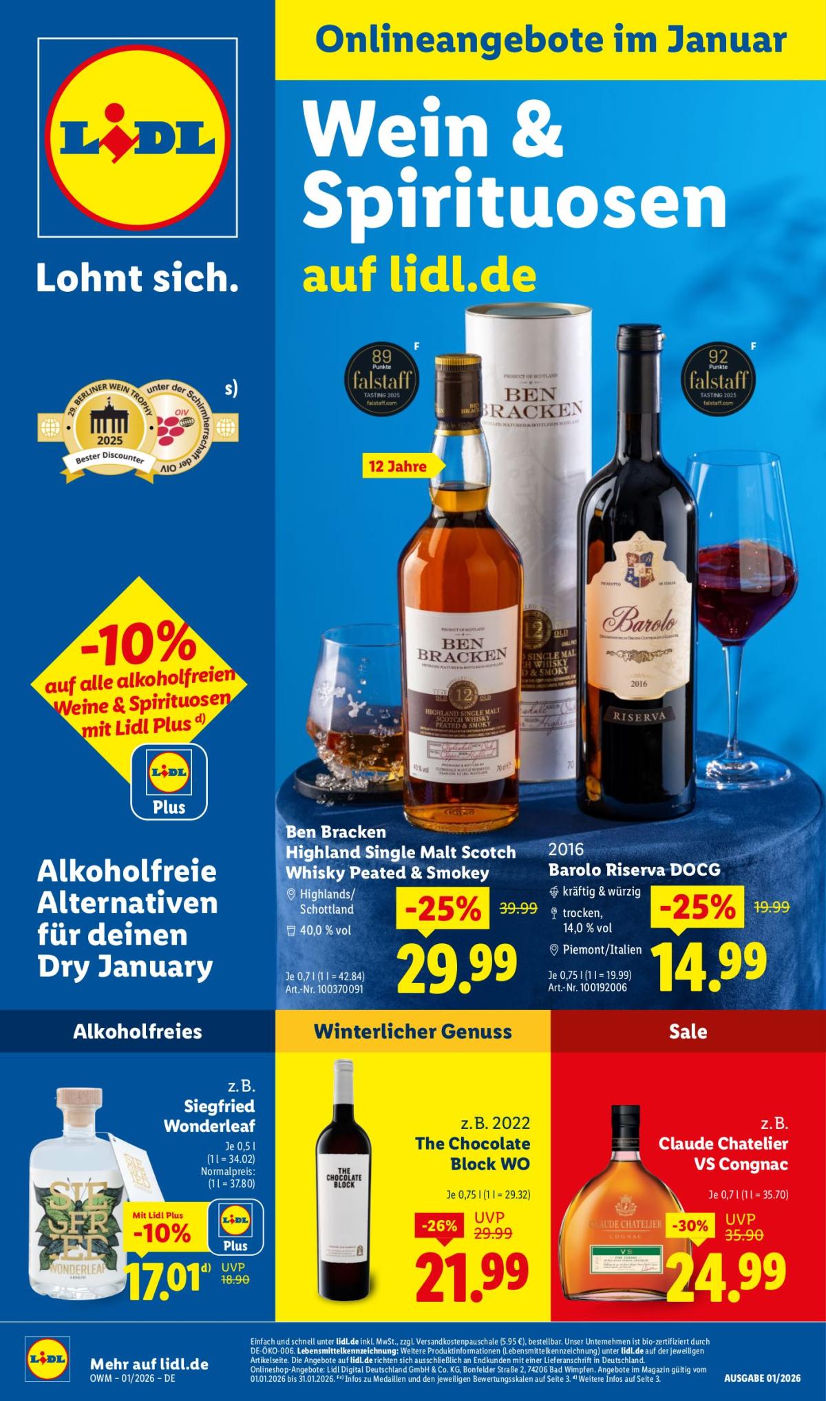 Lidl - Unsere Monats Highlights-Prospekt gültig vom 01.01. bis 31.01.