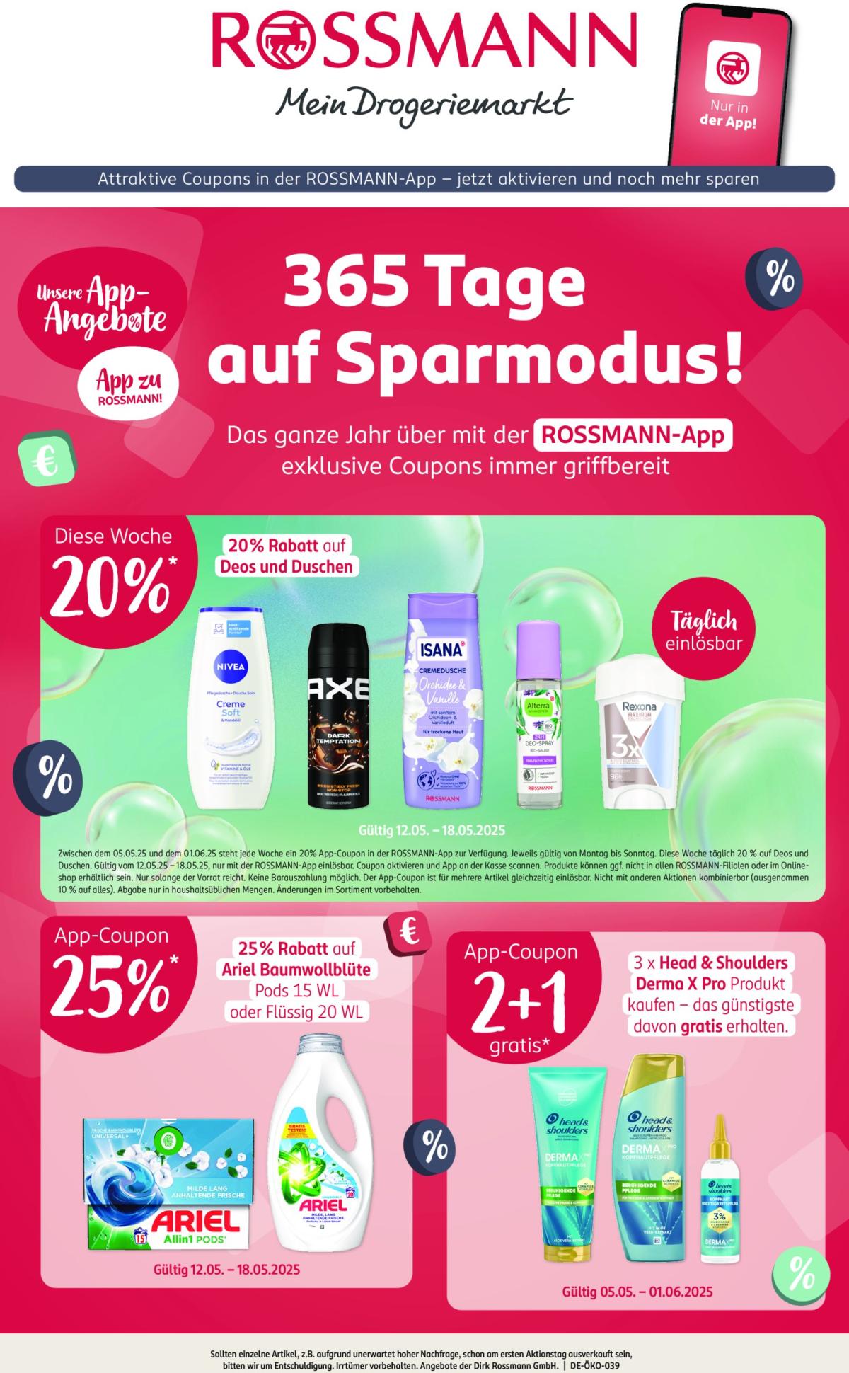 ROSSMANN - App-Coupon-Prospekt gültig von 05.05. bis 01.06.