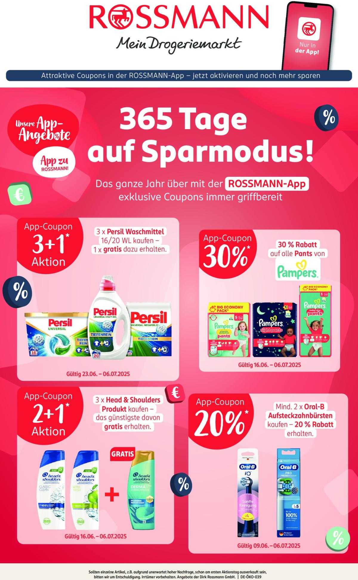 ROSSMANN - App-Coupon-Prospekt gültig vom 16.06. bis 06.07.
