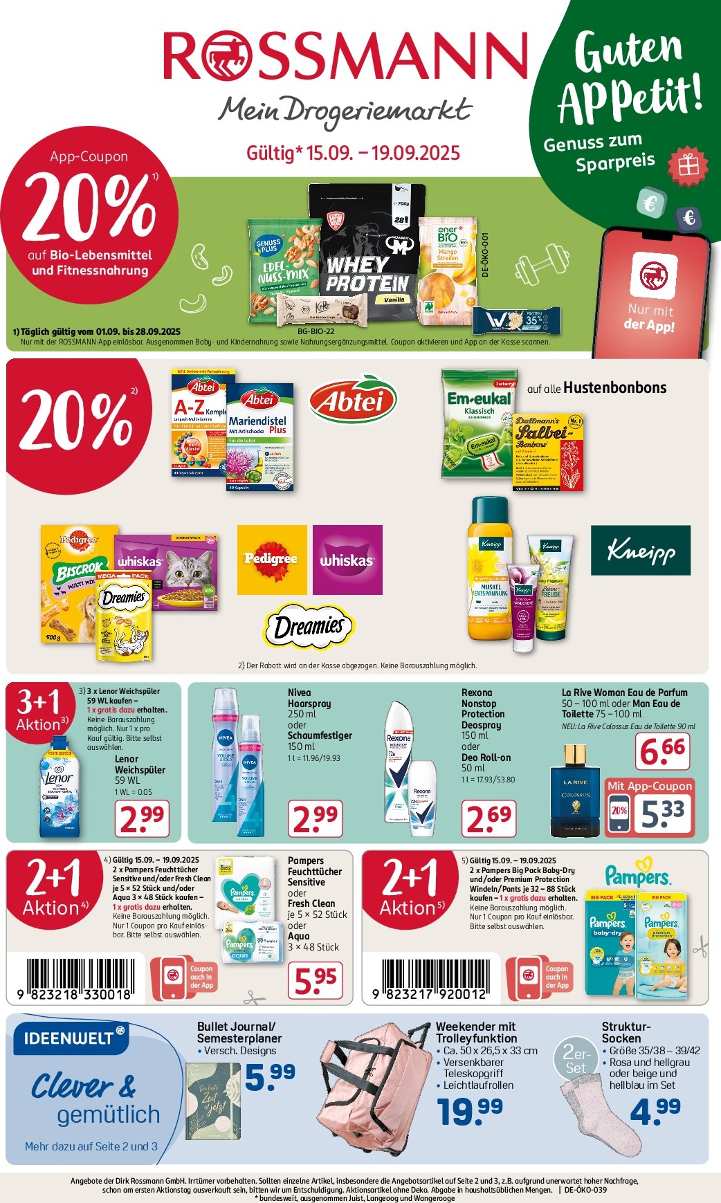 ROSSMANN-Prospekt gültig vom 15.09. bis 19.09.