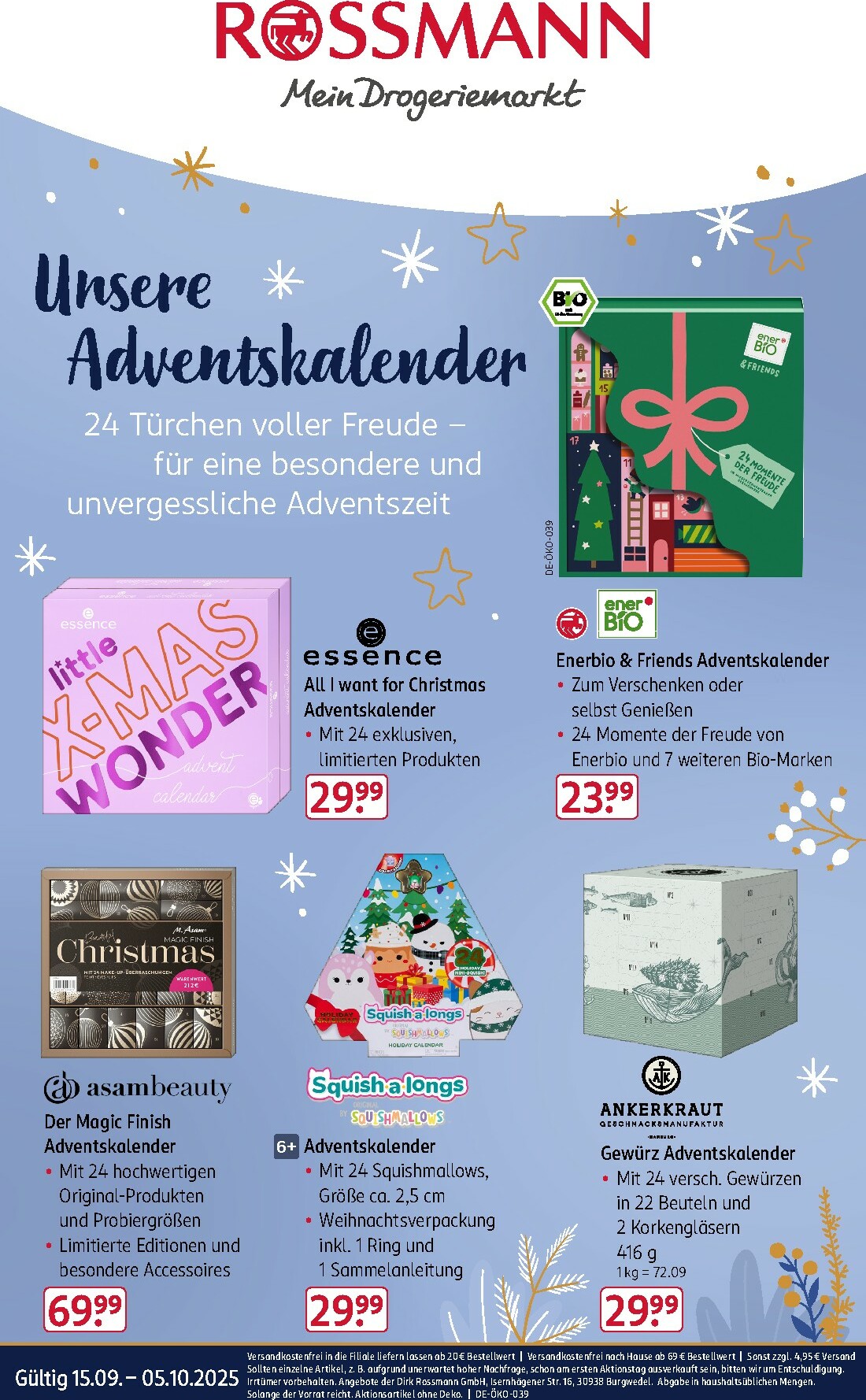 ROSSMANN - Adventskalender Angebote-Prospekt gültig vom 15.09. bis 05.10.