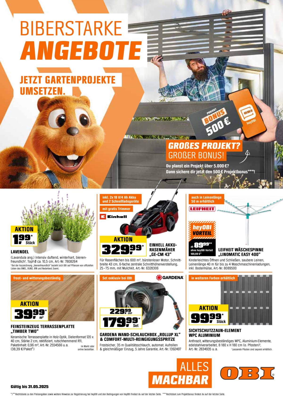 Obi-Prospekt gültig von 16.05. bis 31.05.