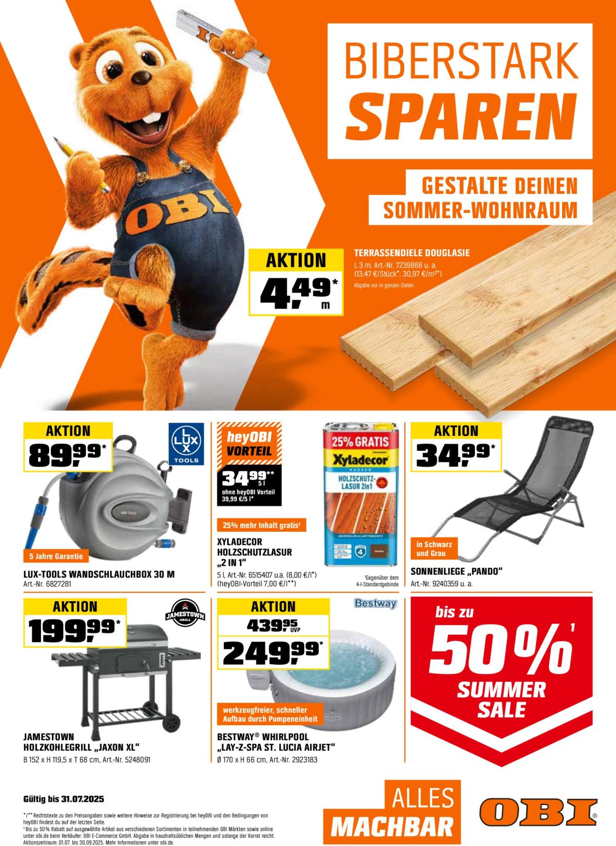 Obi-Prospekt gültig vom 16.07. bis 31.07.