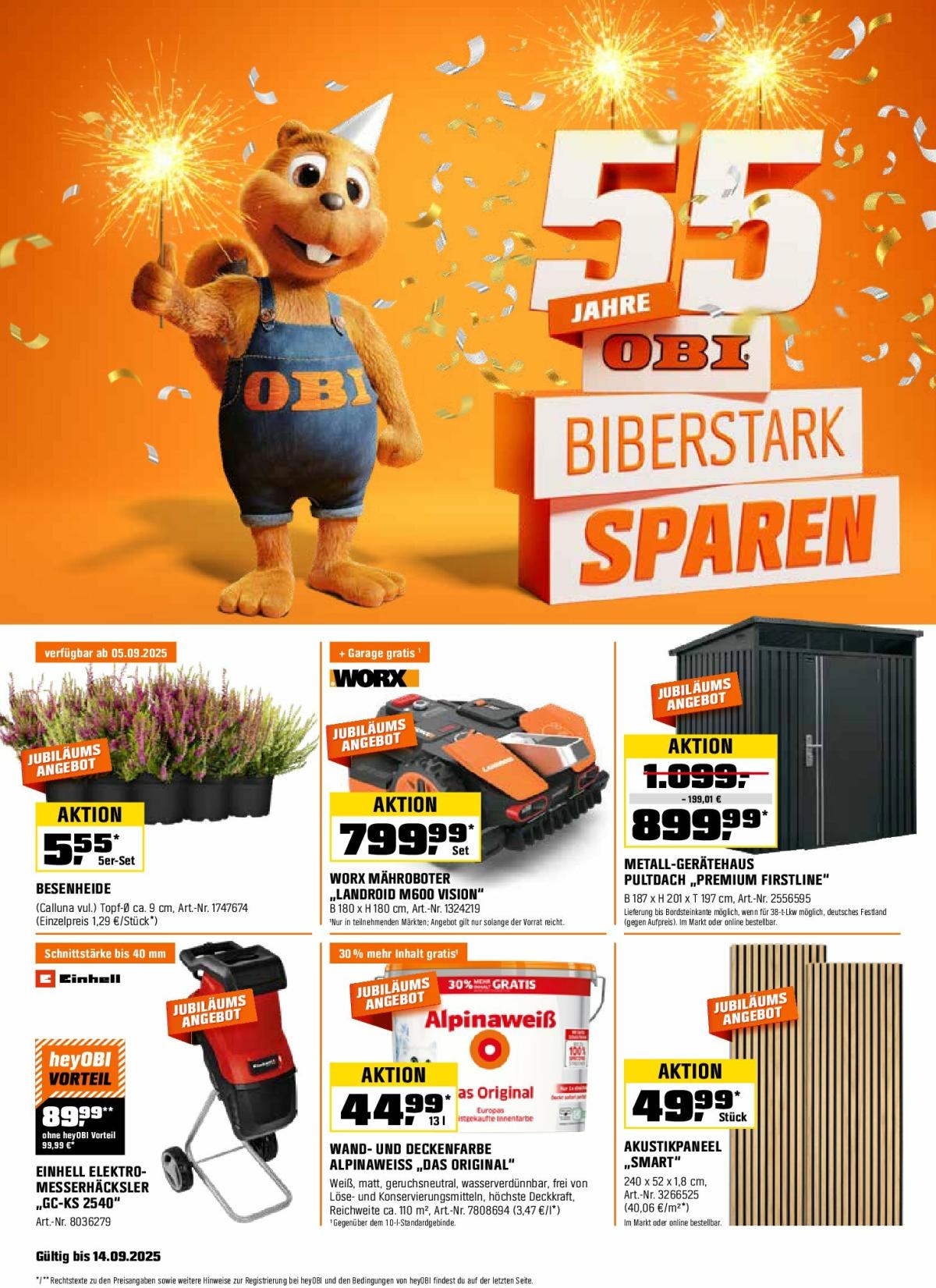 Obi-Prospekt gültig vom 01.09. bis 14.09.