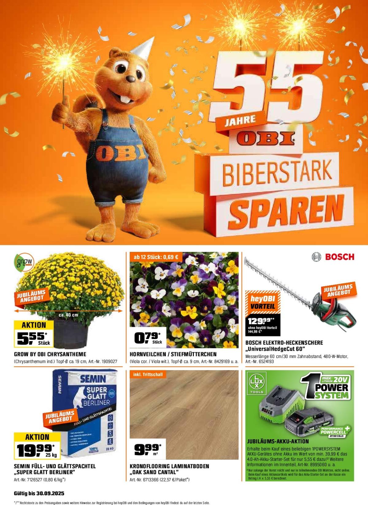 Obi-Prospekt gültig vom 15.09. bis 30.09.