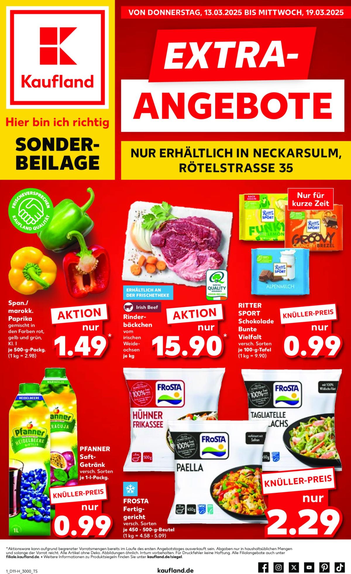 Kaufland - Neckarsulm-Prospekt gültig von 13.03. bis 19.03.