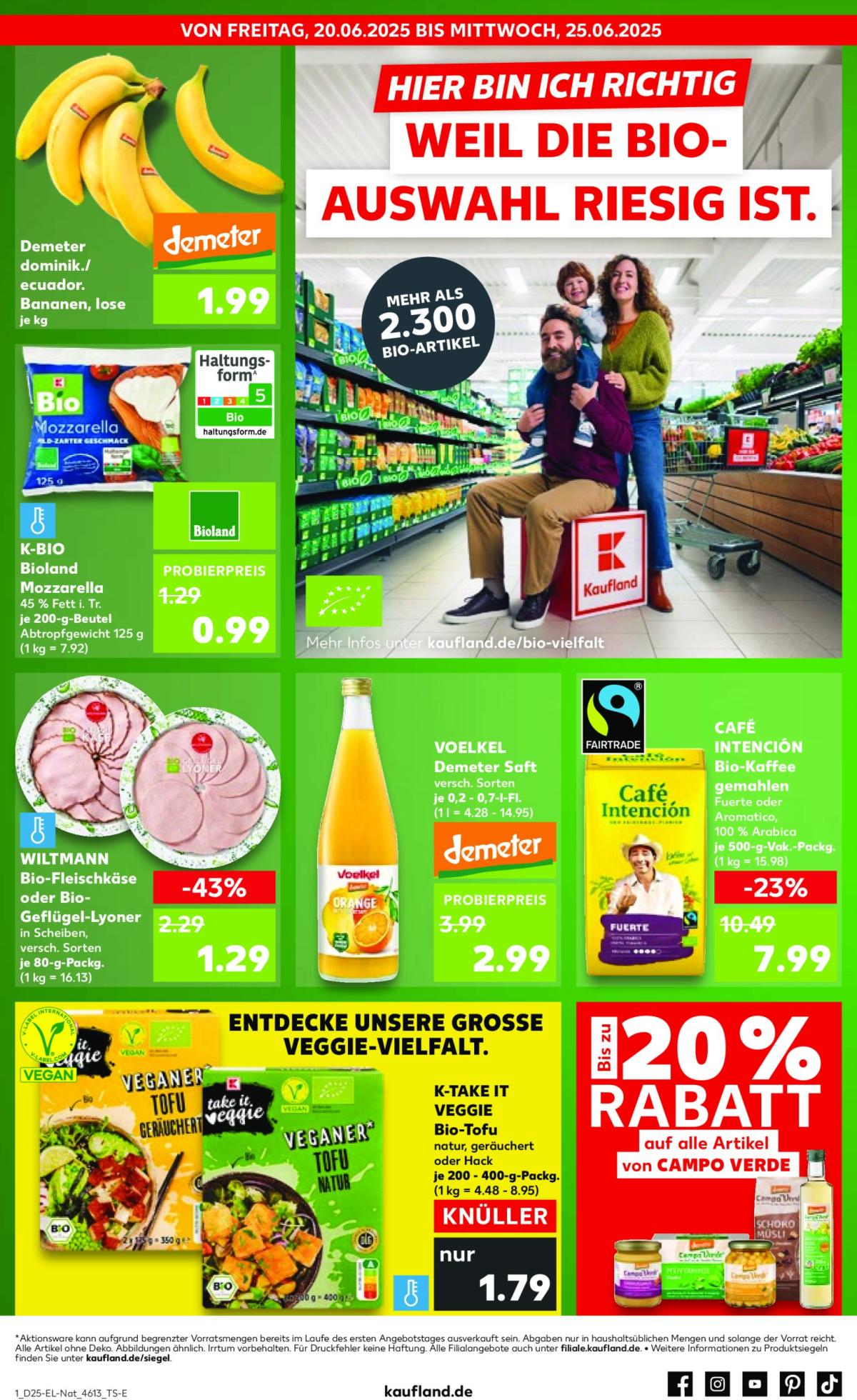 Kaufland - Bio-Prospekt gültig vom 20.06. bis 25.06.