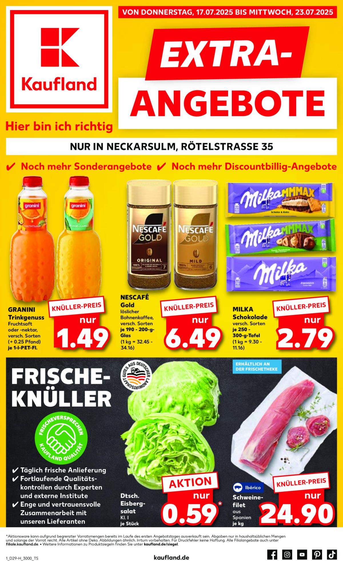 Kaufland - Neckarsulm-Prospekt gültig vom 17.07. bis 23.07.