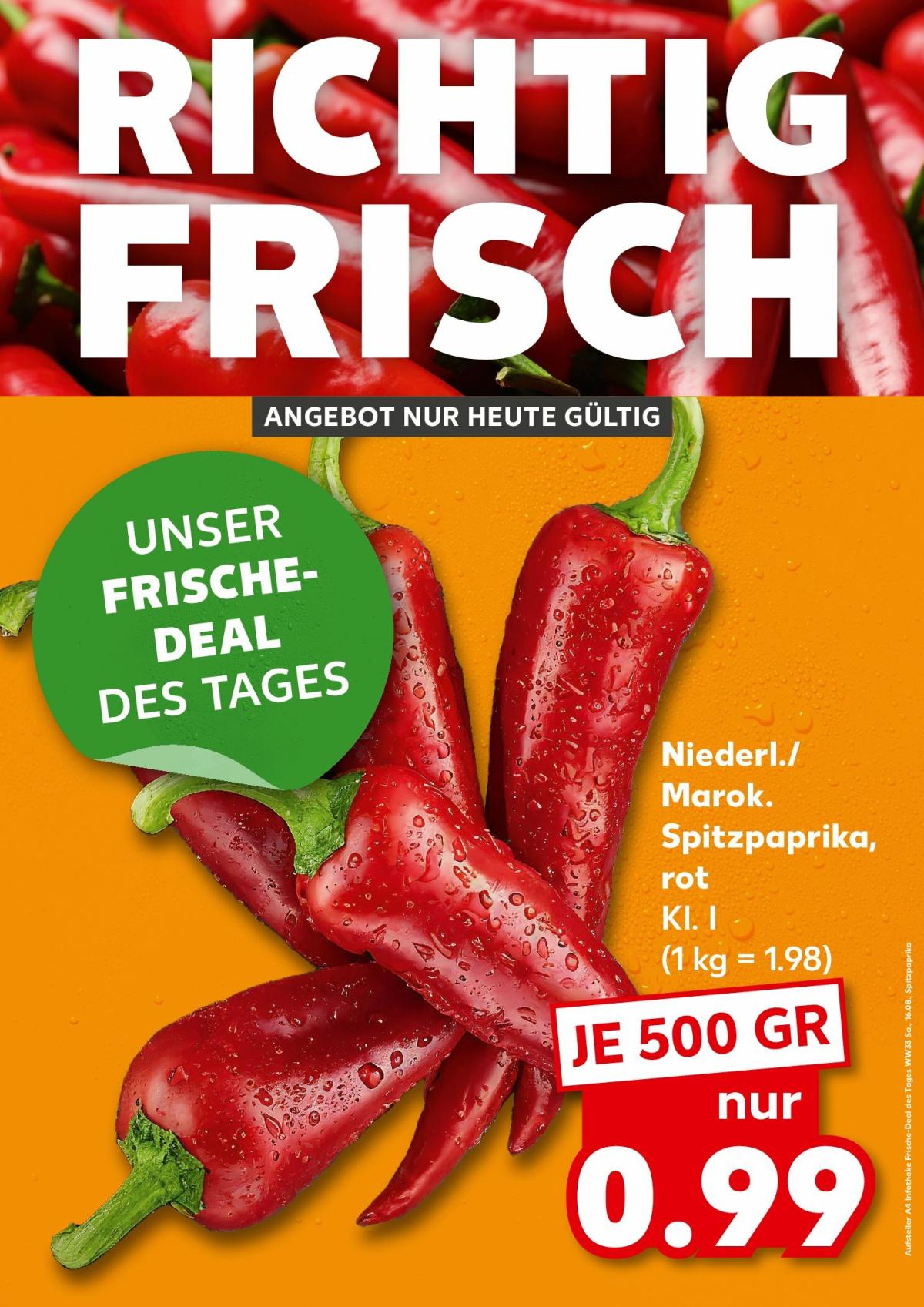 Kaufland - Richtig Frisch-Prospekt gültig vom 16.08. bis 16.08.