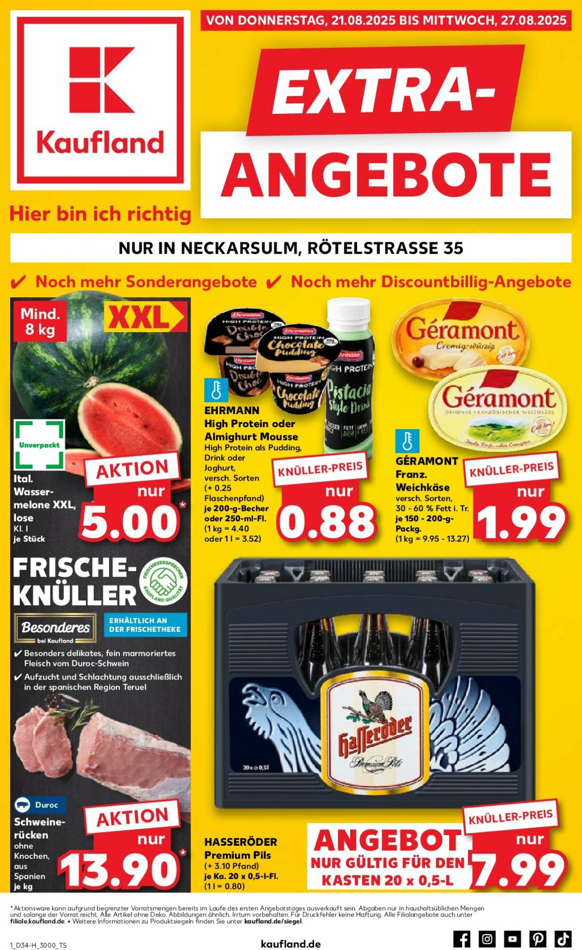 Kaufland - Neckarsulm-Prospekt gültig vom 21.08. bis 27.08.