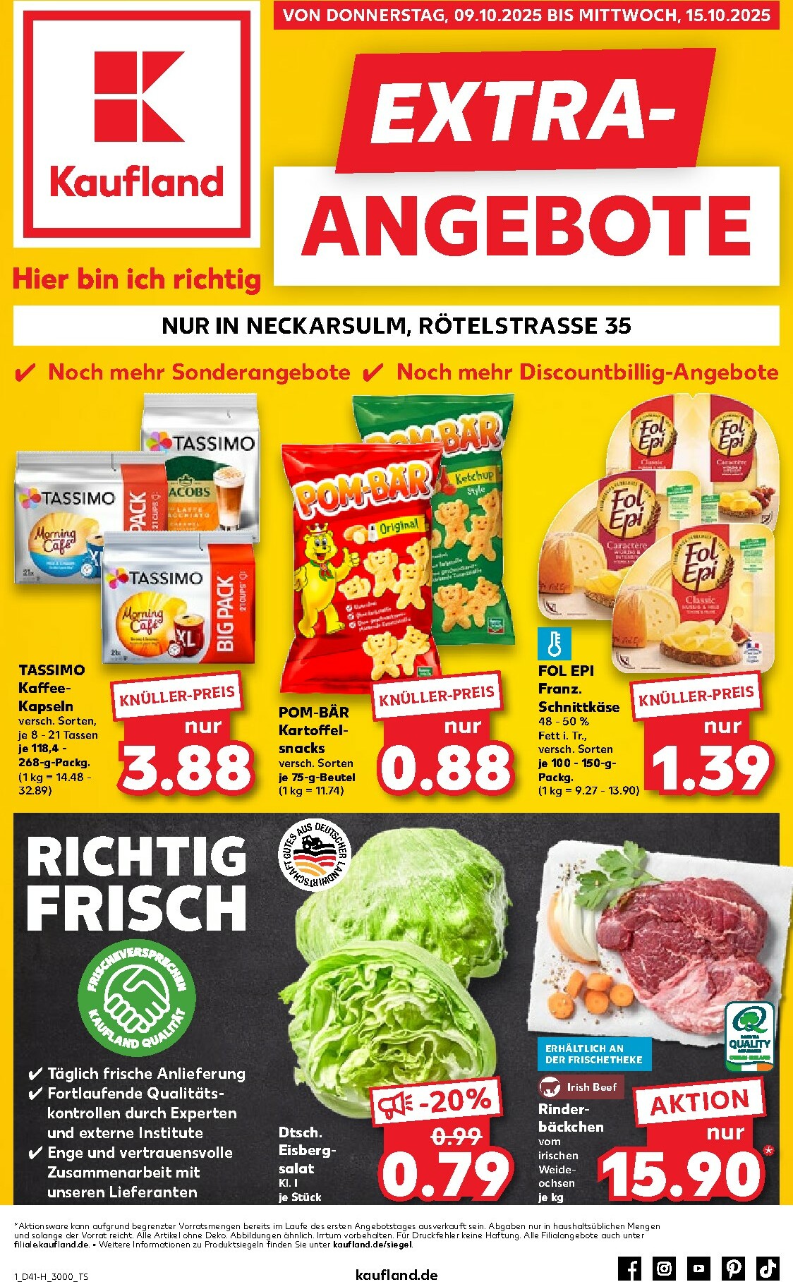 Kaufland - Neckarsulm-Prospekt gültig vom 09.10. bis 15.10.