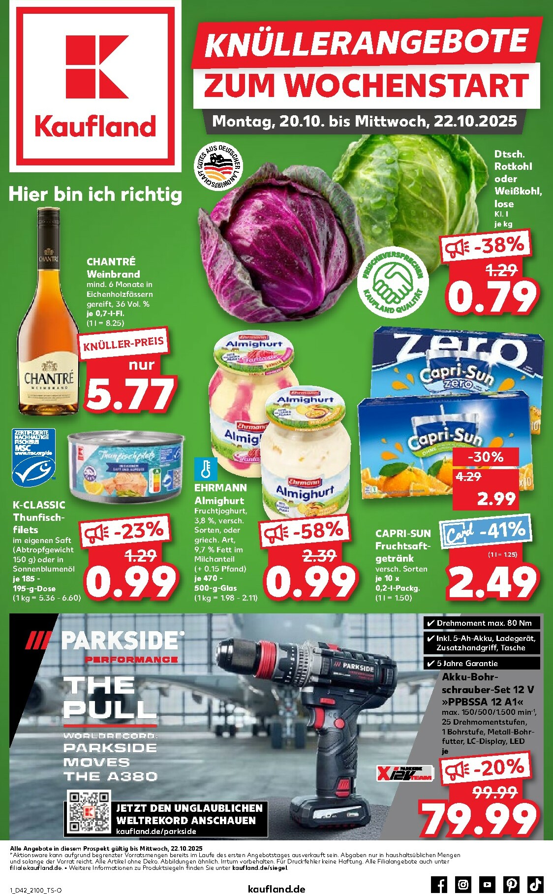 Kaufland - Wochenstart-Prospekt gültig vom 20.10. bis 22.10.