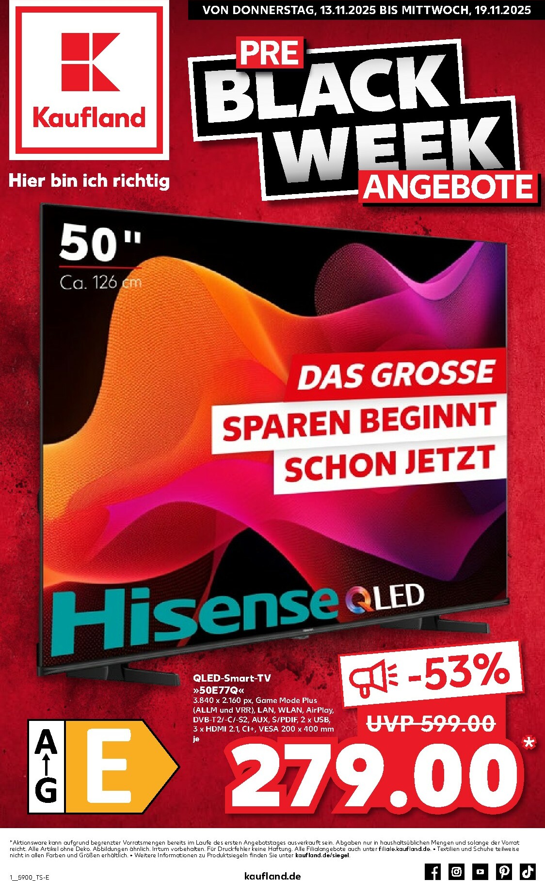 Kaufland - Black Week-Prospekt gültig vom 13.11. bis 19.11.