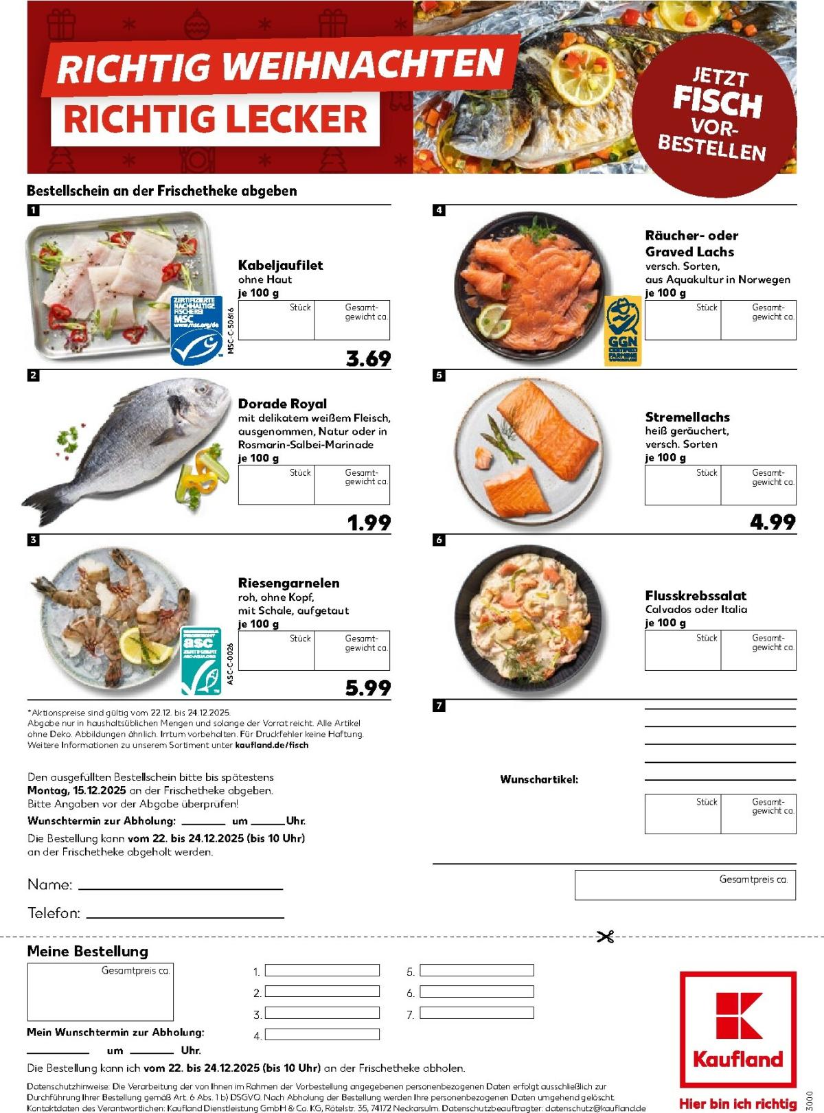 Kaufland - Fisch-Prospekt gültig vom 23.11. bis 15.12.