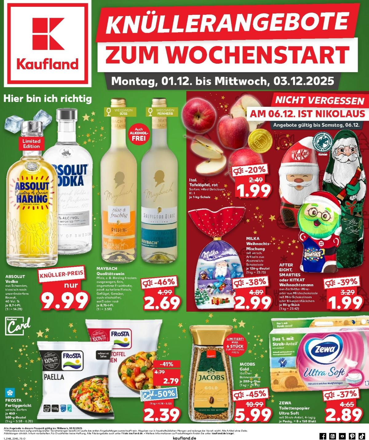 Kaufland - Wochenstart-Prospekt gültig vom 01.12. bis 03.12.