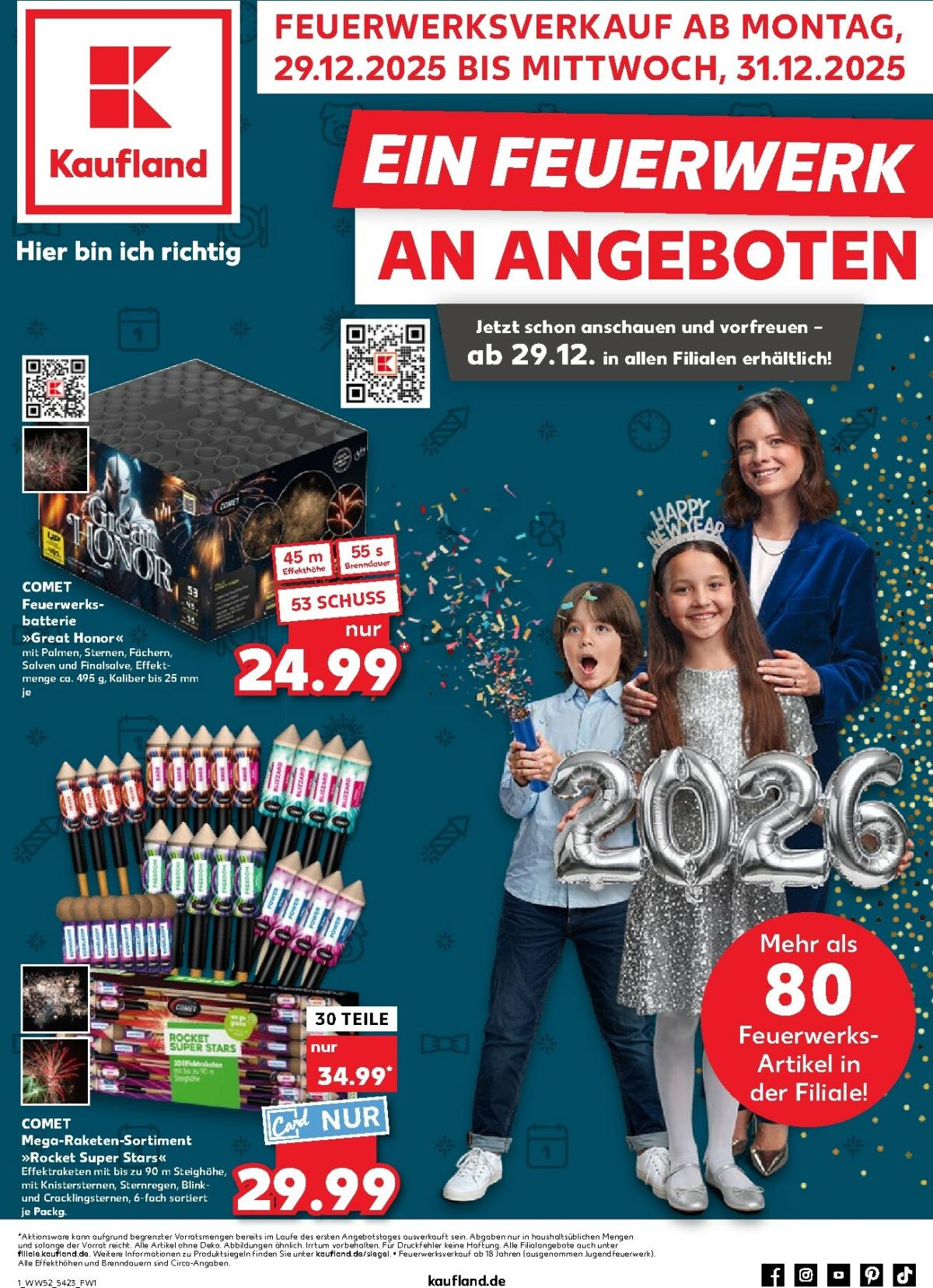 Kaufland - Feuerwerk-Prospekt gültig vom 29.12. bis 31.12.