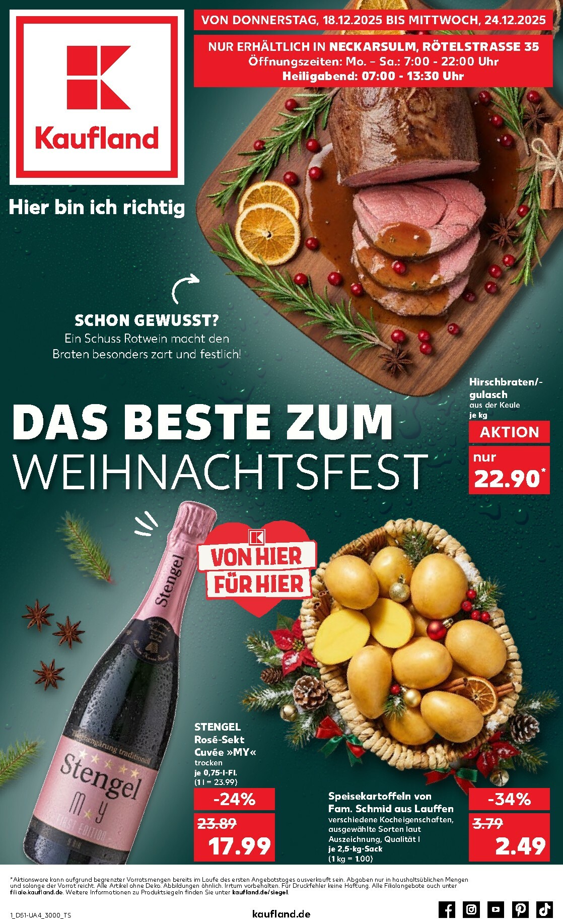 Kaufland - Das Beste zum Weihnachtsfest-Prospekt gültig vom 18.12. bis 24.12.
