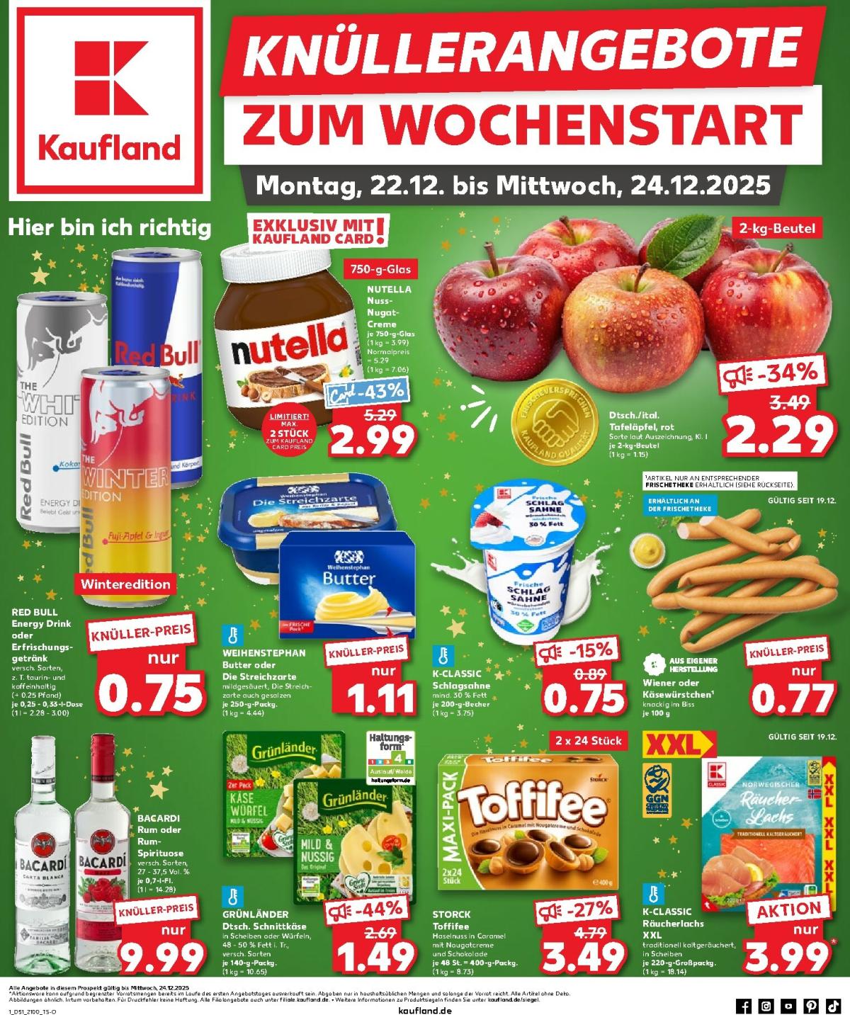 Kaufland - Wochenstart-Prospekt gültig vom 22.12. bis 24.12.