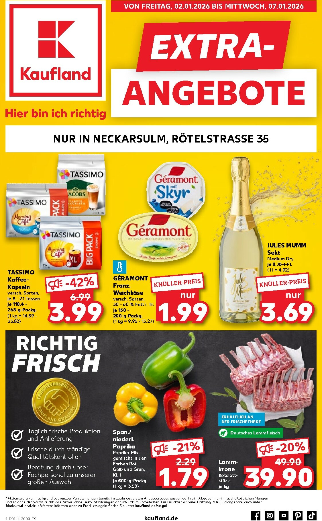 Kaufland - Neckarsulm-Prospekt gültig vom 02.01. bis 07.01.