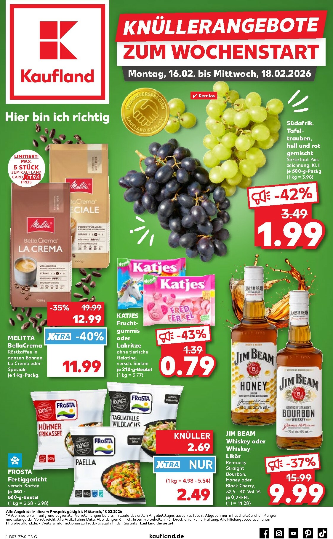 Kaufland - Wochenstart-Prospekt gültig vom 16.02.2026 bis 18.02.2026
