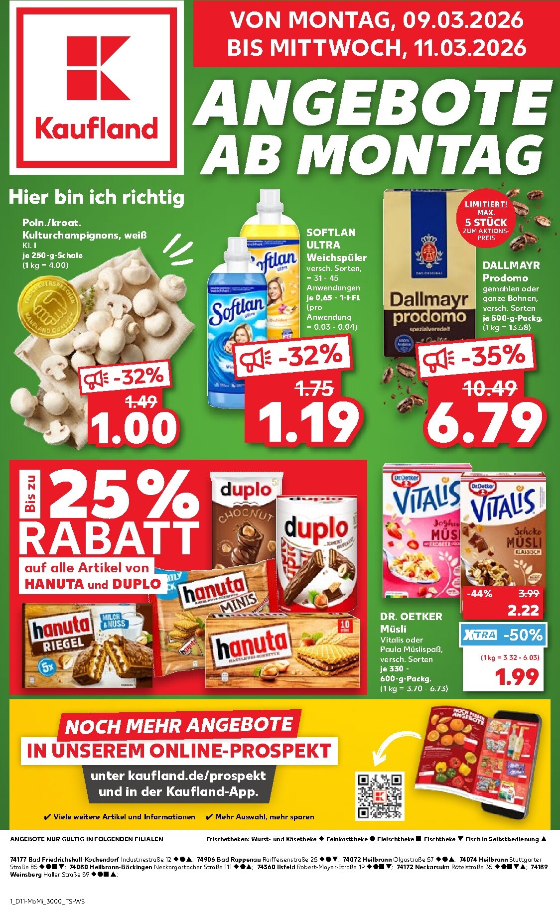 Kaufland - Wochenstart-Prospekt gültig vom 09.03.2026 bis 11.03.2026