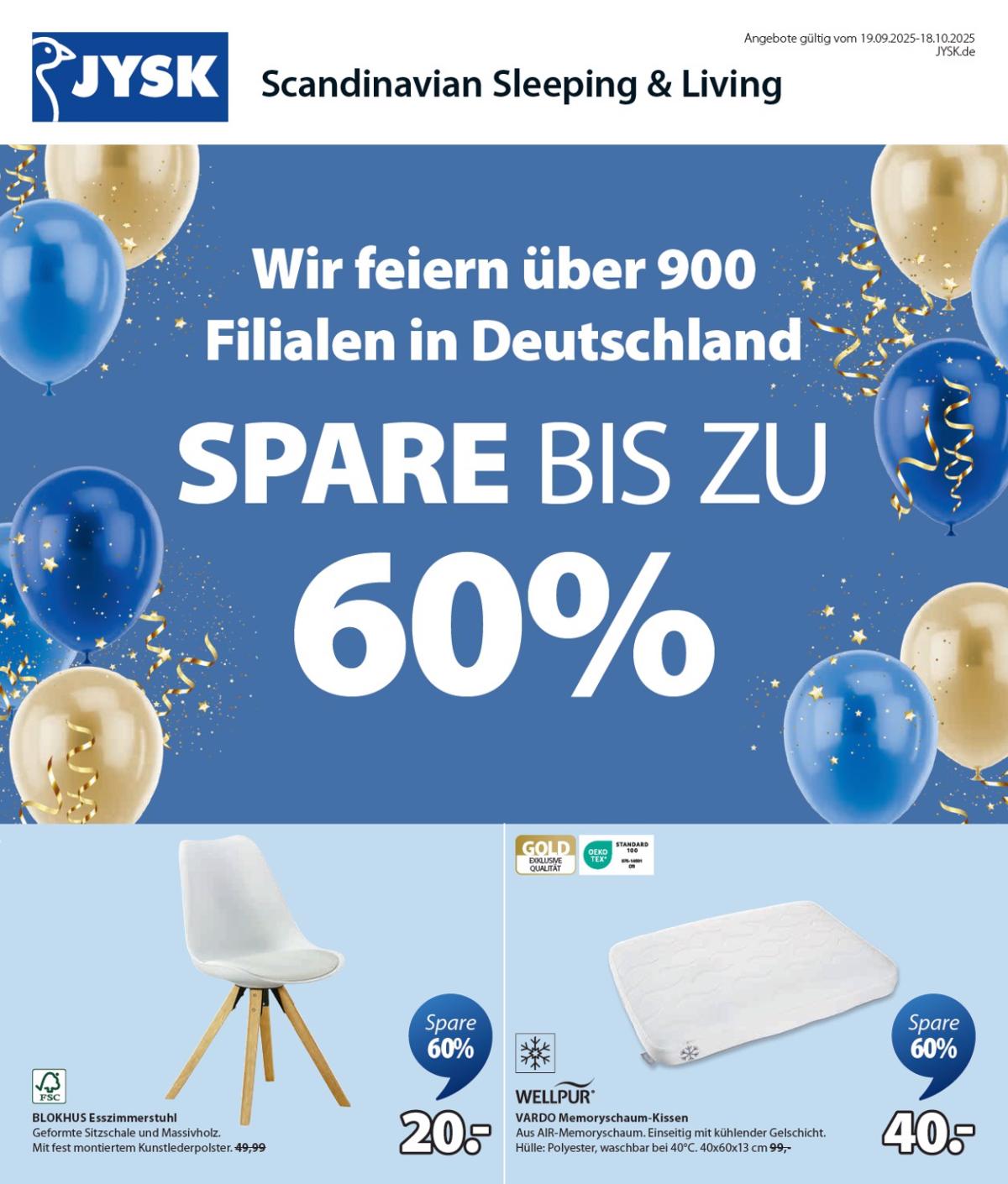 JYSK-Prospekt gültig vom 19.09. bis 18.10.