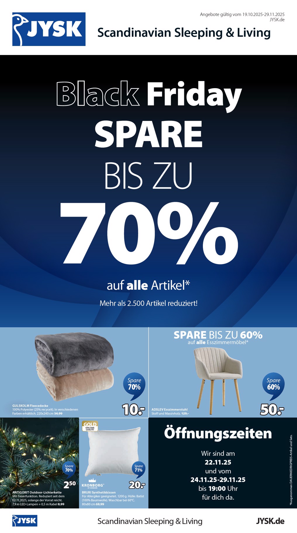 JYSK - Black Friday 2-Prospekt gültig vom 19.10. bis 29.11.