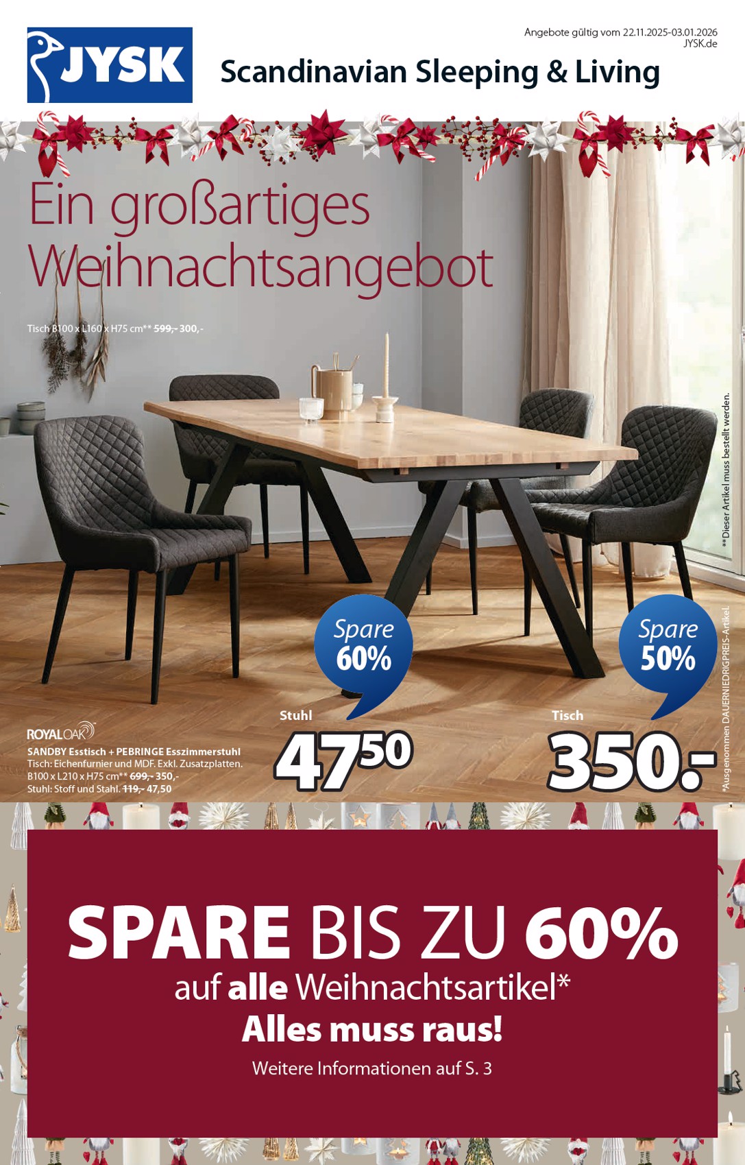 JYSK - Großartige Angebote 2-Prospekt gültig vom 22.11. bis 03.01.