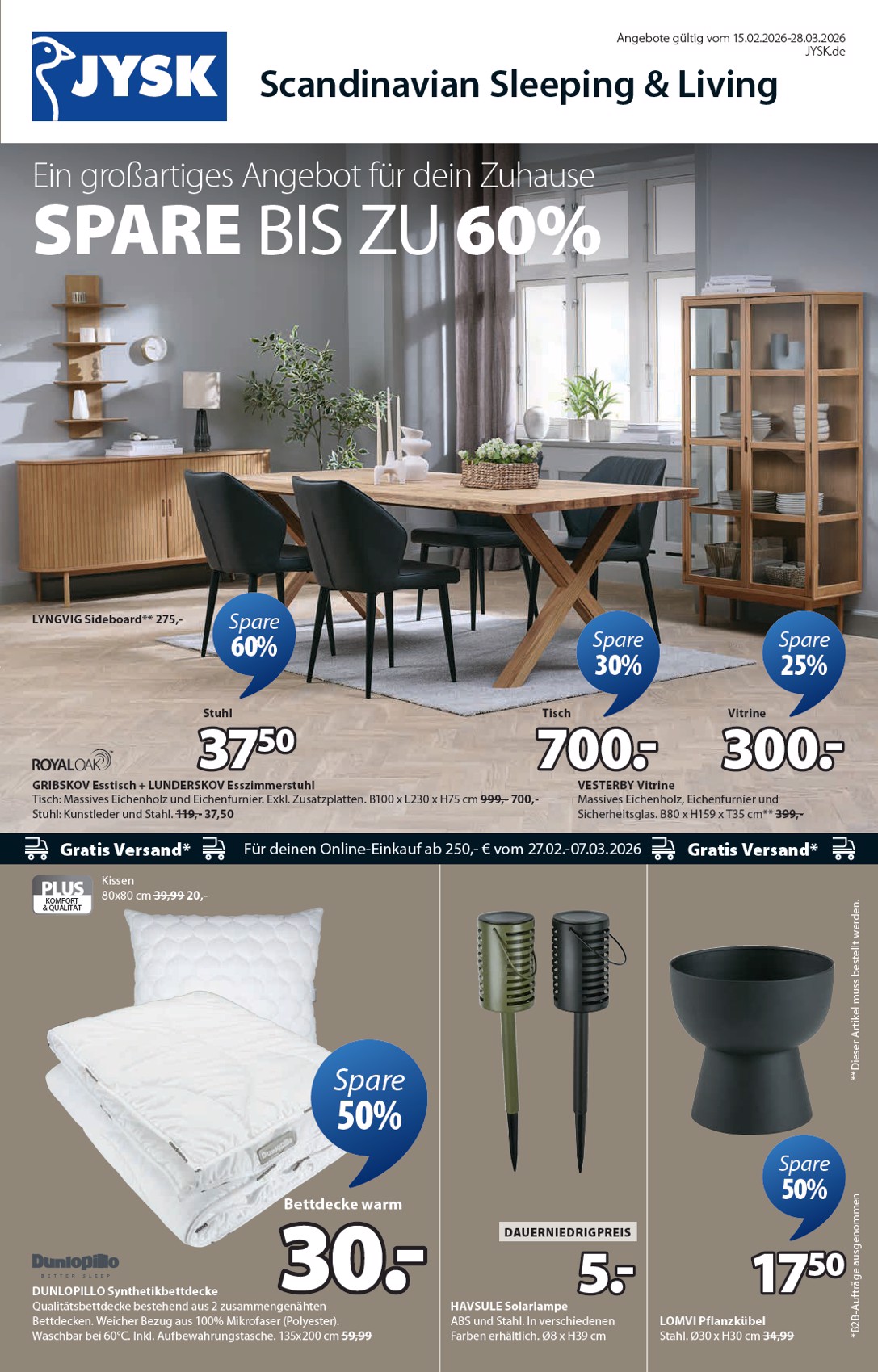 JYSK-Prospekt gültig vom 15.02.2026 bis 28.03.2026