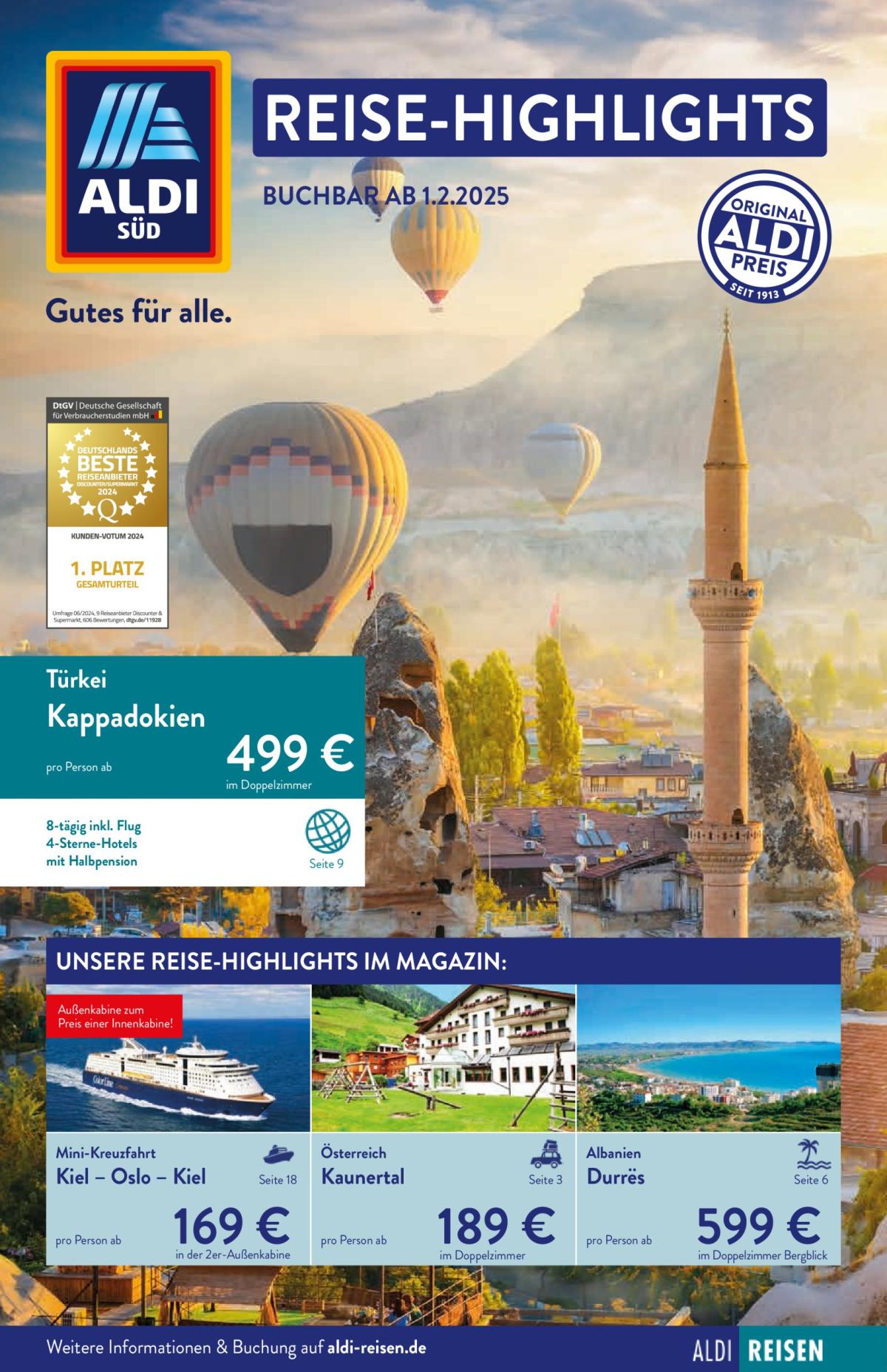 ALDI SÜD - Reise-Highlights-Prospekt gültig von 01.02. bis 28.02.