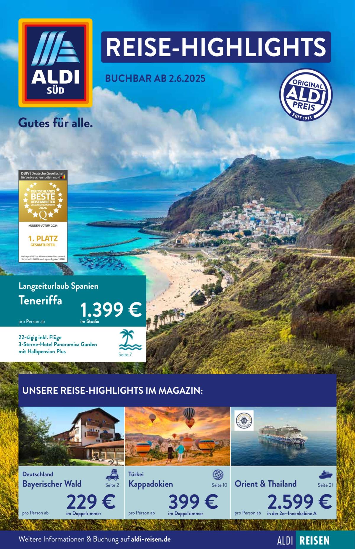 ALDI SÜD - Reisemagazin-Prospekt gültig von 02.06. bis 30.06.
