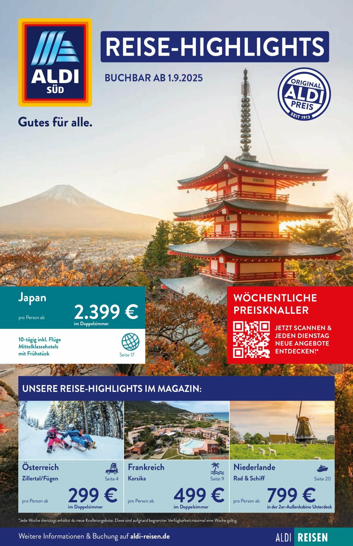 ALDI SÜD - Reisemagazin-Prospekt gültig vom 01.09. bis 30.09.