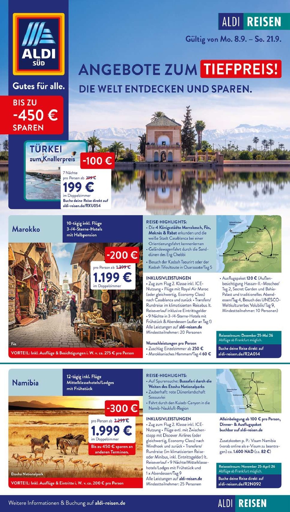ALDI SÜD - Reisemagazin-Prospekt gültig vom 08.09. bis 21.09.