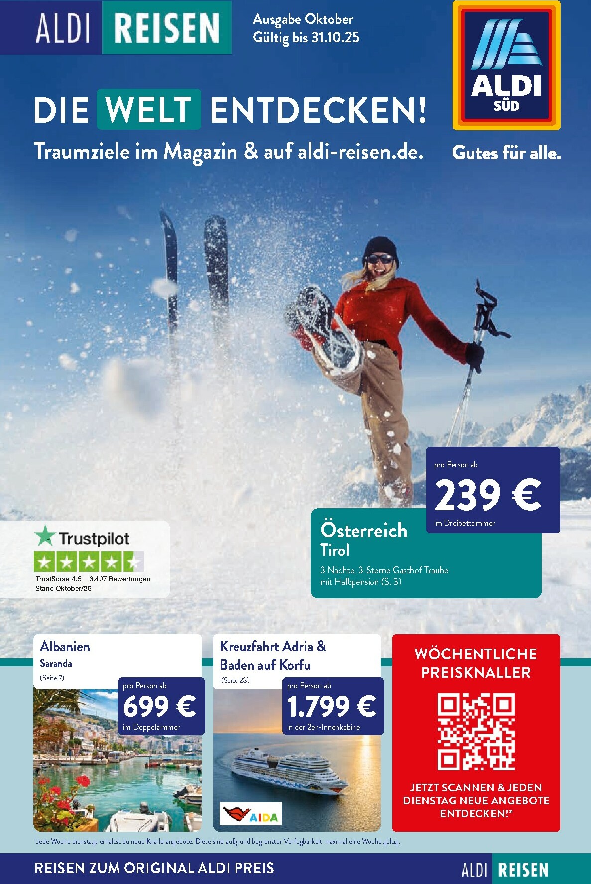 ALDI SÜD - Reisemagazin-Prospekt gültig vom 01.10. bis 31.10.