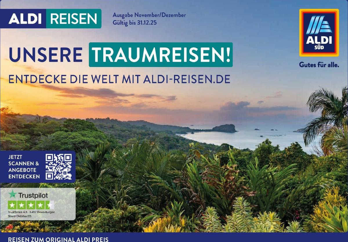 ALDI SÜD - Traumreisen-Prospekt gültig vom 01.11. bis 31.12.