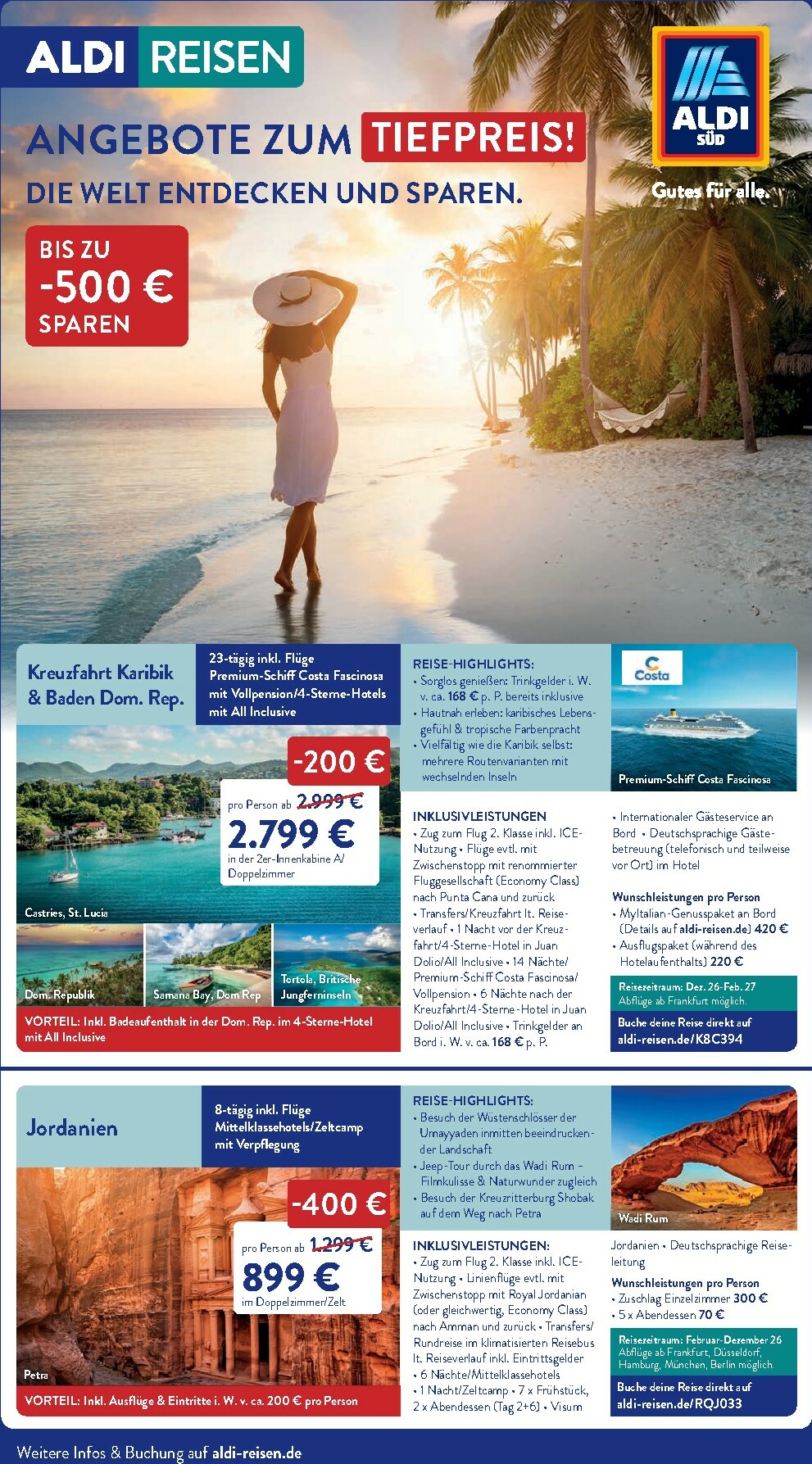 ALDI SÜD - Reisen-Prospekt gültig vom 08.01. bis 31.01.